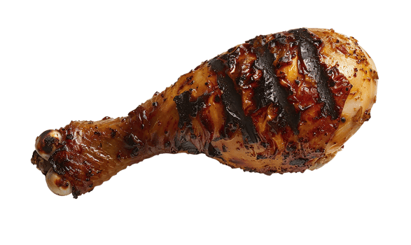 Grilled chicken leg, smoky allure png