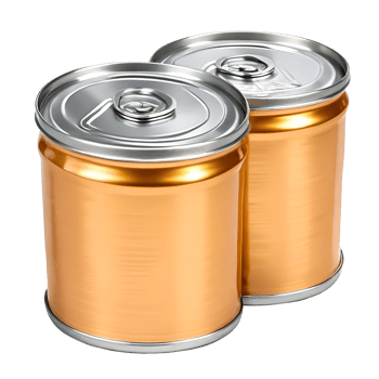 Canned food, tin can isolated on transparent background, cut out, or clipping path. png