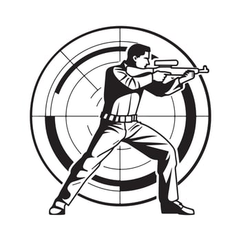 Shooting Club Logo Design Image on white background vector
