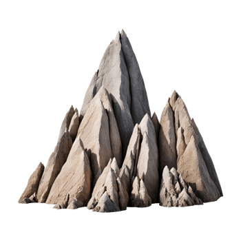 Sharp Rocks on the Mountain Isolated on Transparent Background png