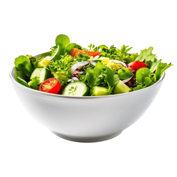 Bowl of Fresh Salad Isolated on Transparent Background png