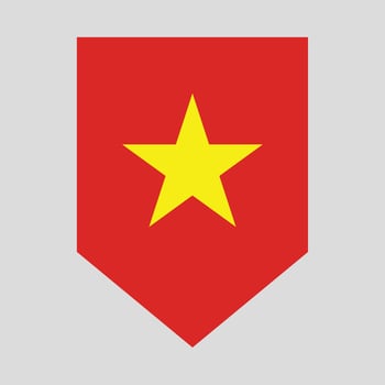 Vietnam Flag in Shield Shape Frame vector
