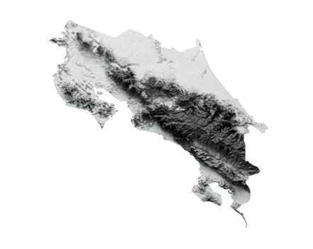 Costa Rica Map Costa Rica Flag Shaded relief Color Height map 3d illustration png