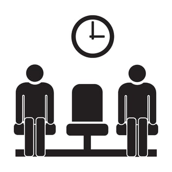 waiting room icon illustration design template vector