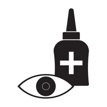 eye drops icon illustration design template vector