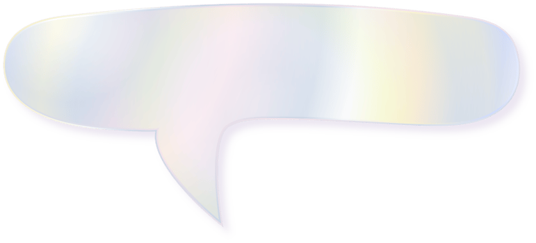 Hologram bubble speach and shape with metal foil gradient png