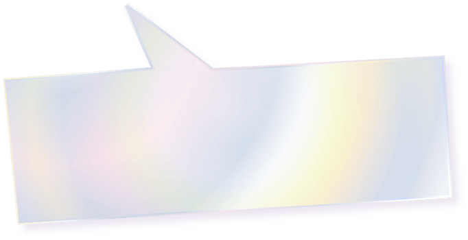 Hologram bubble speach and shape with metal foil gradient png