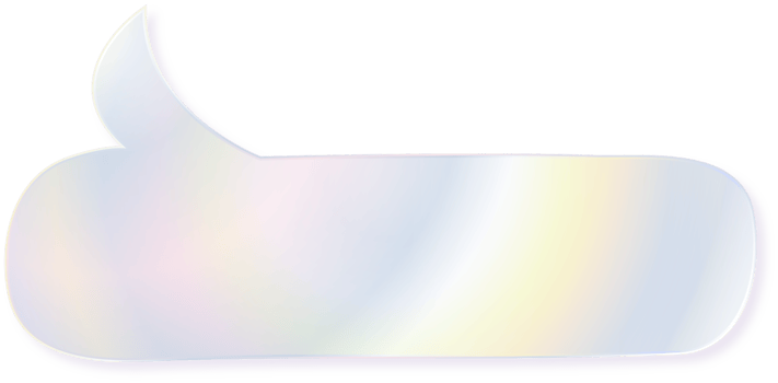 Hologram bubble speach and shape with metal foil gradient png