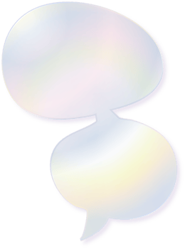 Hologram bubble speach and shape with metal foil gradient png