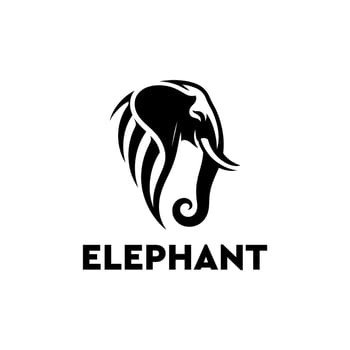 elephant outline illustration vector