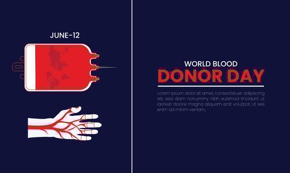 World Blood Donor Day background with blood drop. 14 june. vector