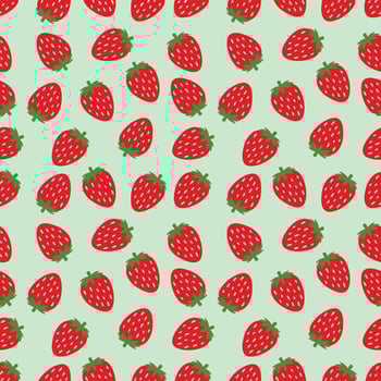 strawberry seamless pattern cartoon collection vector