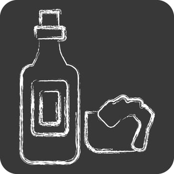 Icon Seafood Sauce. related to Seafood symbol. chalk Style. simple design illustration vector