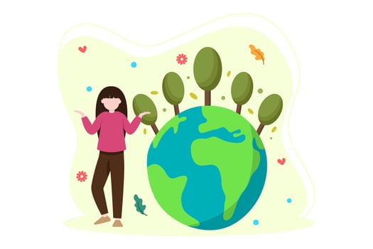 Earth Day Flat Illustration Design vector
