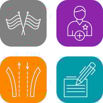 Flag and Candidate Icon vector