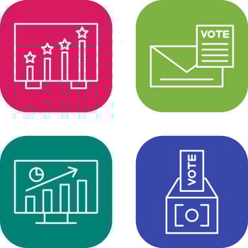 Rating and Letter Icon vector