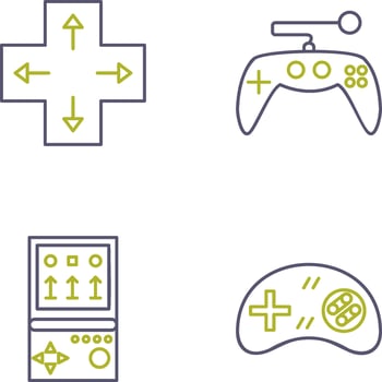 Direction Key and Gaming Control Icon vector