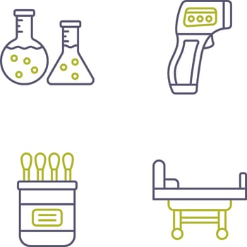 Flask and indicator Icon vector