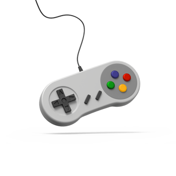 Old Game Console Gamepad 3D Render png