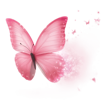 Coquette Pink Butterfly in mid-flight Sublimation Clipart png