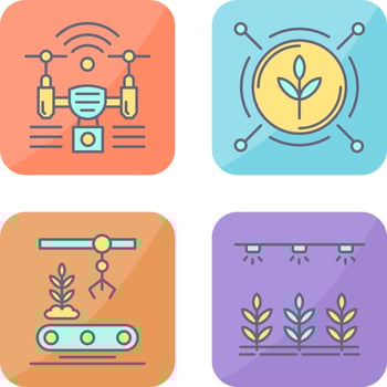 Analytics and Drone Icon vector