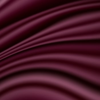 Elegant 3D silk in burgundy shades with drolls vector