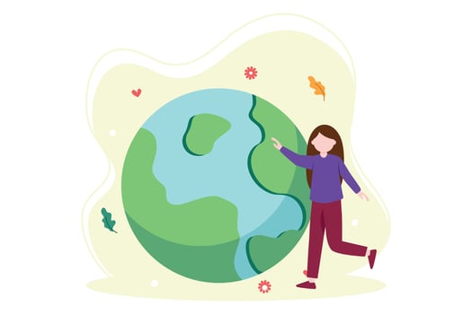 Earth Day Flat Illustration Design vector
