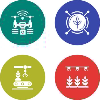 Analytics and Drone Icon vector