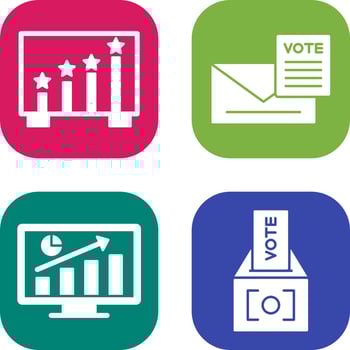 Rating and Letter Icon vector