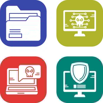 Folder and Malware Icon vector