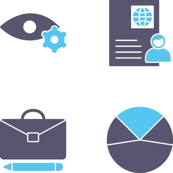 view setting and global profile Icon vector