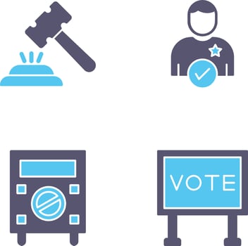 Gavel and Candidate Icon vector