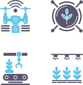 Analytics and Drone Icon vector