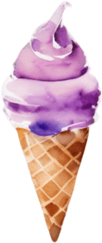 Ice cream watercolor clipart illustration png