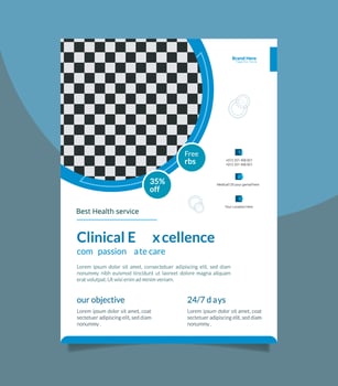 healthcare and medical Corporate flyer or poster design, Brochure Flyer Layout template design vector