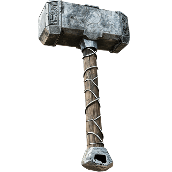 Thor stormbreaker isolated on transparent background png