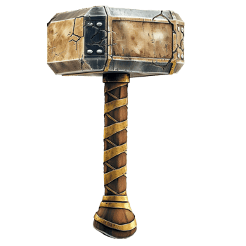 Thor stormbreaker isolated on transparent background png