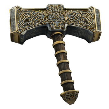 Norse mythology thor hammer isolated on transparent background png