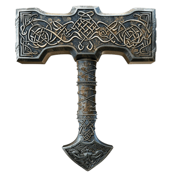 Norse mythology thor hammer isolated on transparent background png