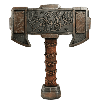 Norse mythology thor hammer isolated on transparent background png