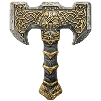 Norse mythology thor hammer isolated on transparent background png