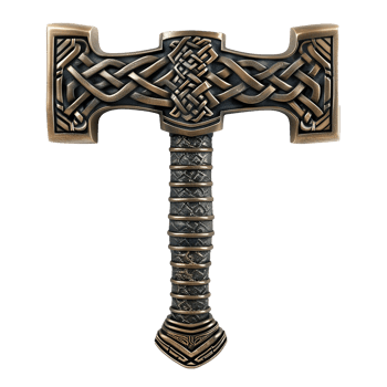 Norse mythology thor hammer isolated on transparent background png