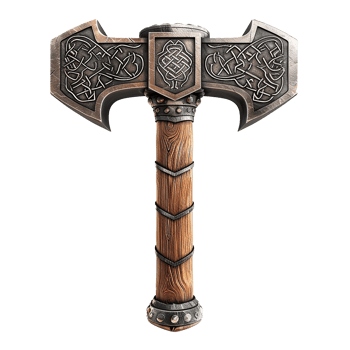 Norse mythology thor hammer isolated on transparent background png