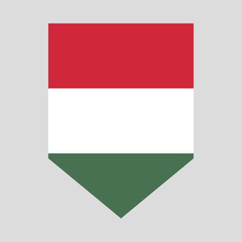 Hungary Flag in Shield Shape Frame vector