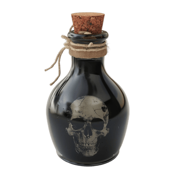 Elegant Poison Vessels Stylish Glass Bottles for Liquid Elixirs png