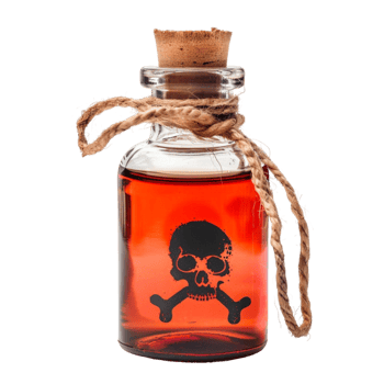 Poison Elegance Modern Glass Bottles for Lethal Libations png