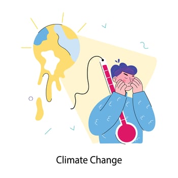 Trendy Climate Change vector