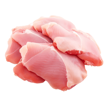 Raw chicken fillets close up isolated without background, transparent . png