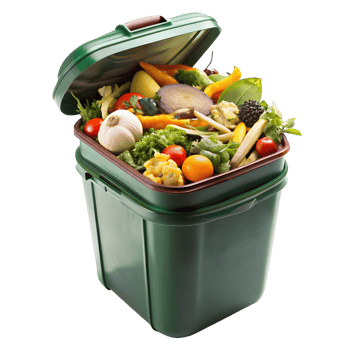 Eco-Friendly Compost Bin for Organic Waste on Transparent Background png