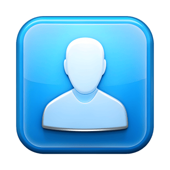 User Profile or Account Icon on Transparent Background png